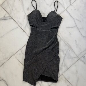 Windsor Sparkling Charcoal Bodycon Mini Dress